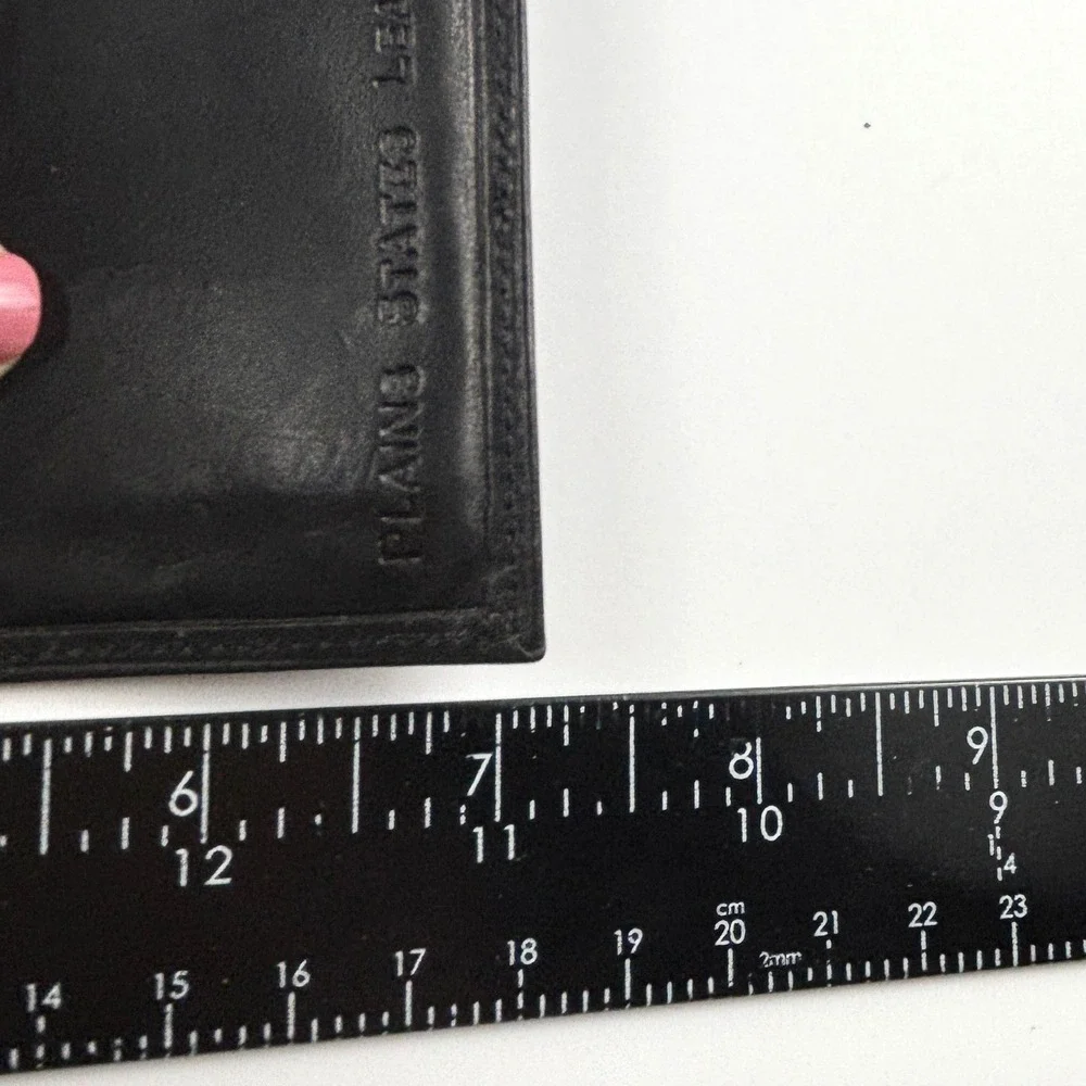 Plains States Leather Co Key Case Men OS Black 8 Hook Tri-fold Wallet Minimalist